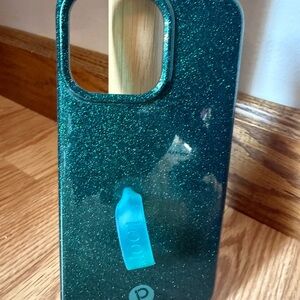 iPhone 15 PRO MAX LOOPY Case! Green glitter ! brand new! Never used!